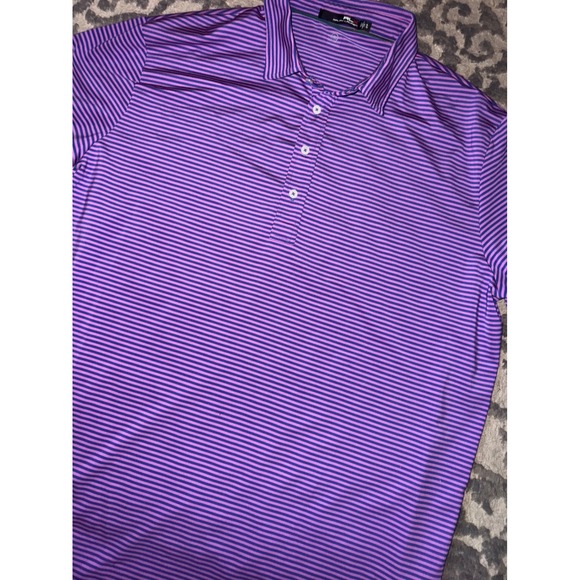 RLX Ralph Lauren Other - RLX Ralph Lauren men's purple striped polo shirt size‎ XL